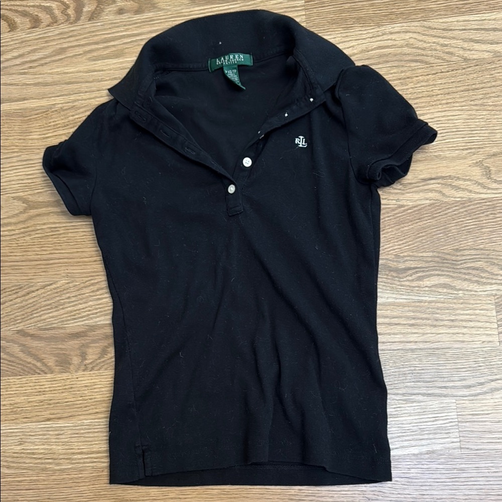 Ralph Lauren Black Polo Shirt Classic Design